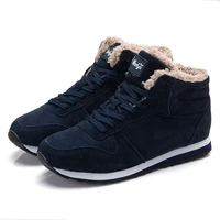 winter men and women couples warm cotton shoes snow boots high top light weight increased size plus hair 4748