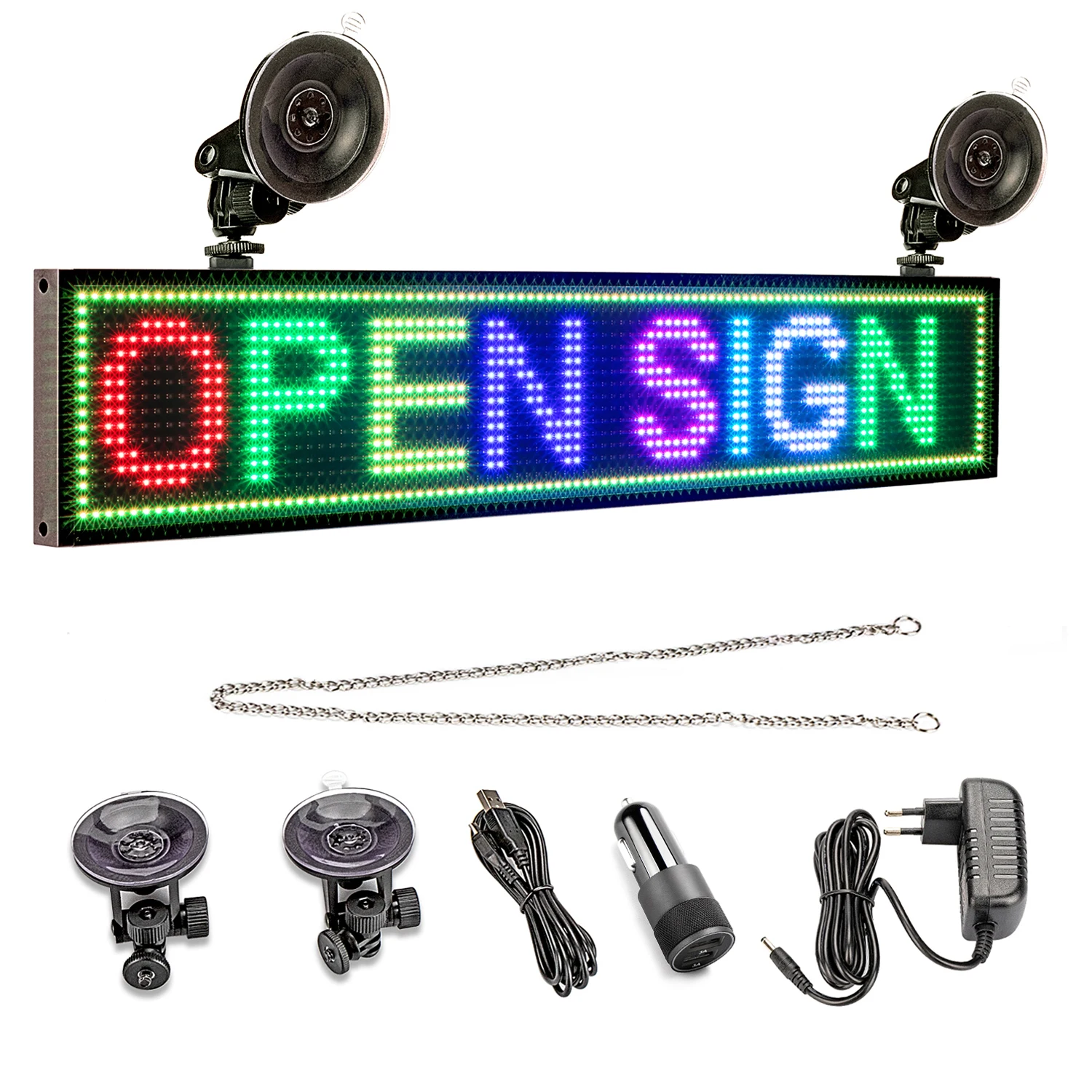 50 см автомобильная светодиодная открытая вывеска P5MM WiFi RGB полноцветная
