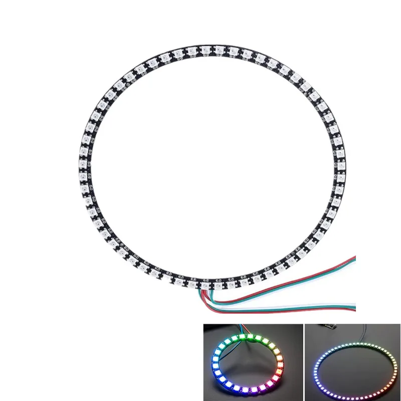 WS2812B DIY светодиодное кольцо 8 12 16 24 60 бит интеллектуальное полноцветное RGB WS2812 5050