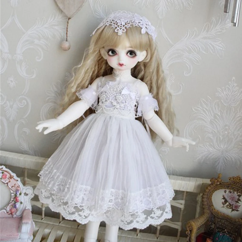 Кукла Одежда 1/6 1/4 BJD платье Розовая фея платье для 1/6 YOSD 1/4 BJD Blyth кукла аксессуары платье+ головной убор+ вуаль юбка+ с круглой горловиной