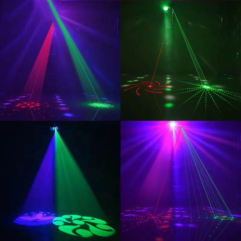 

4 in 1 pattern laser strobe magic ball stage lights auto run DMX512 sound activated party disco DJ show