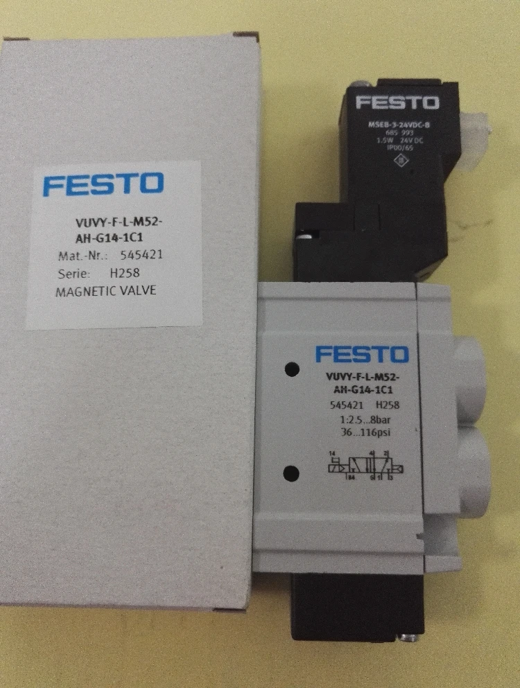 

Совершенно новый оригинальный электромагнитный клапан VUVY-F-LP-M52-A-G14-1E1 15128216