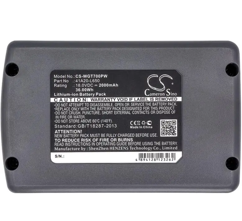 Cameron sino 2000mah аккумулятор для WOLF GARTEN BA 700 BA700 литий ионный листовый вентилятор CSA GTA700