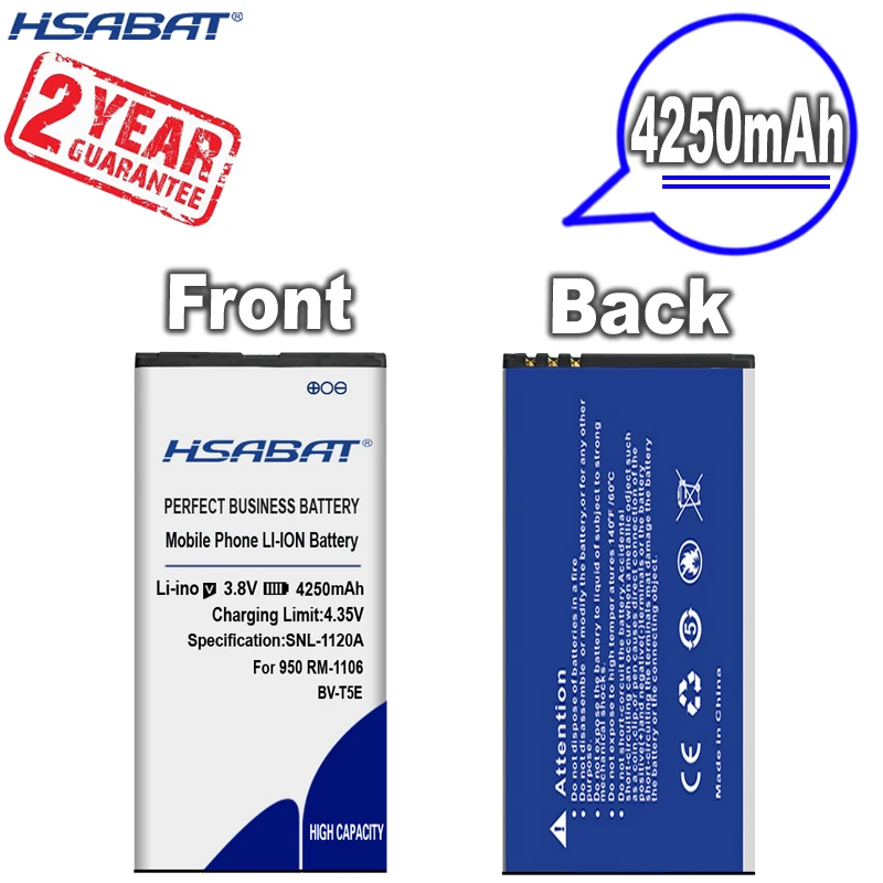 Новое поступление [HSABAT] 4250 мАч фотоаккумулятор для Microsoft Lumia 950 | Мобильные