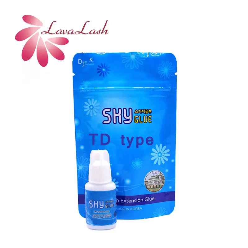 

Original Korea Eyelash Extensions Sky Glue TD Type With White Cap Fast Dry Strongest Clear Professional Adhesive Customizable