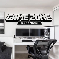 personalized name game zone wall decal playroom custom video gaming gamer xbox ps wall sticker gameroom teen vinyl home decor