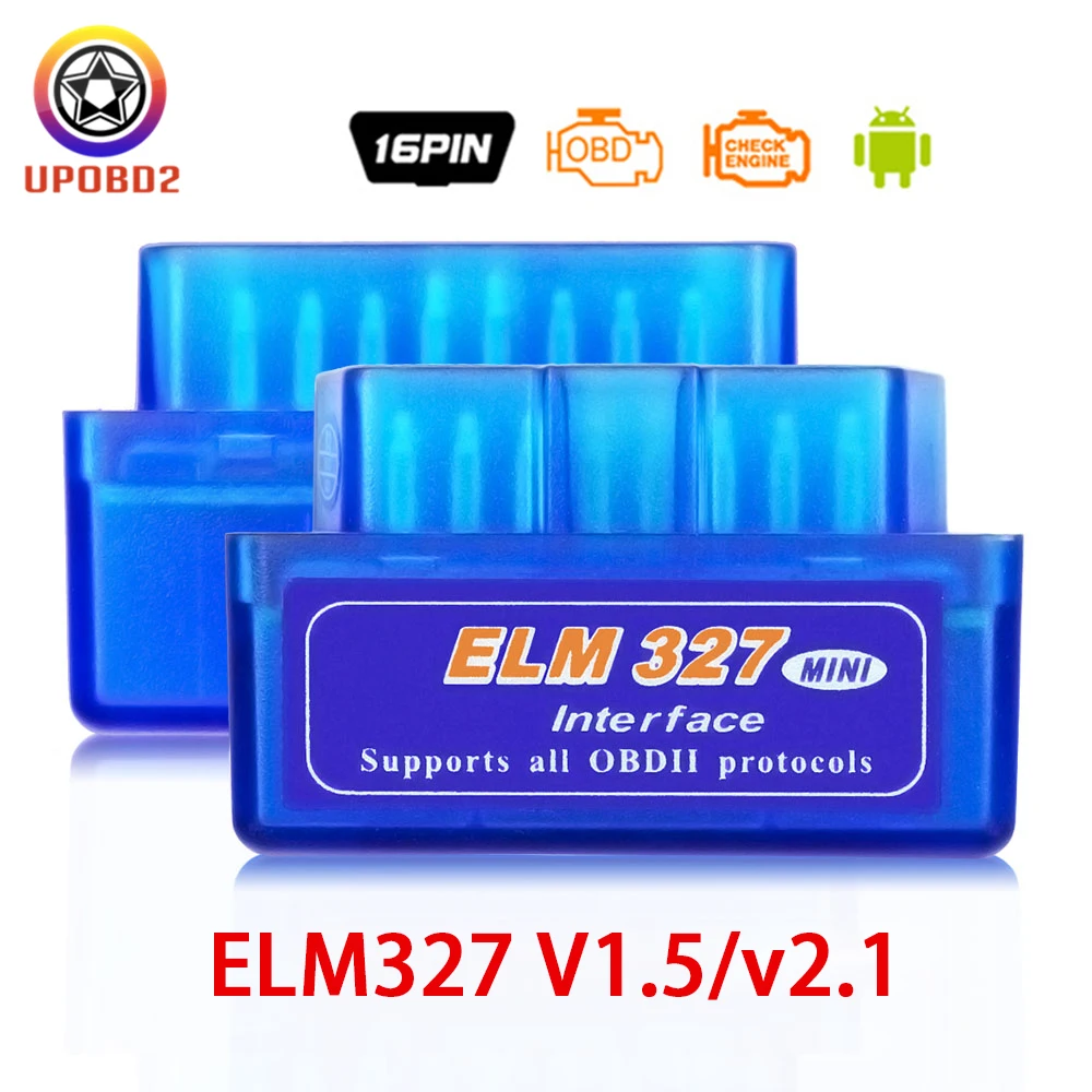Mini ELM327 V2.1 Bluetooth-Compatible Car Diagnostic Tool OBD2 code Readers Scan Tools ELM 327 Brake Fluid Tester Scanner | Автомобили и