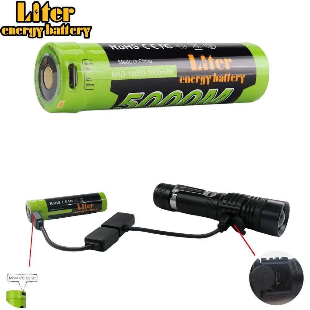 

Внешний аккумулятор 18650, 3,7 в, 3500 мАч, USB-порт