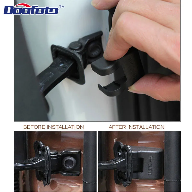 4pcs Car Arm Door Lock Limiting Stopper Cover For Volkswagen Polo Caddy Tiguan Accessories Styling Protective Case - купить по