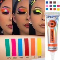 12 color neon eyeshadow cream eye paint palette long lasting non fading matte eyeshadow cream female eye makeup beauty cosmetics