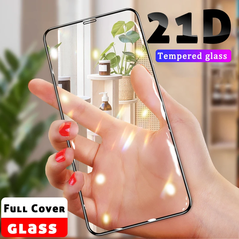 Защитное стекло 21D для iPhone X XS 6 6S 7 8 plus 11 Pro MAX XR Защитная пленка экрана|Защитные