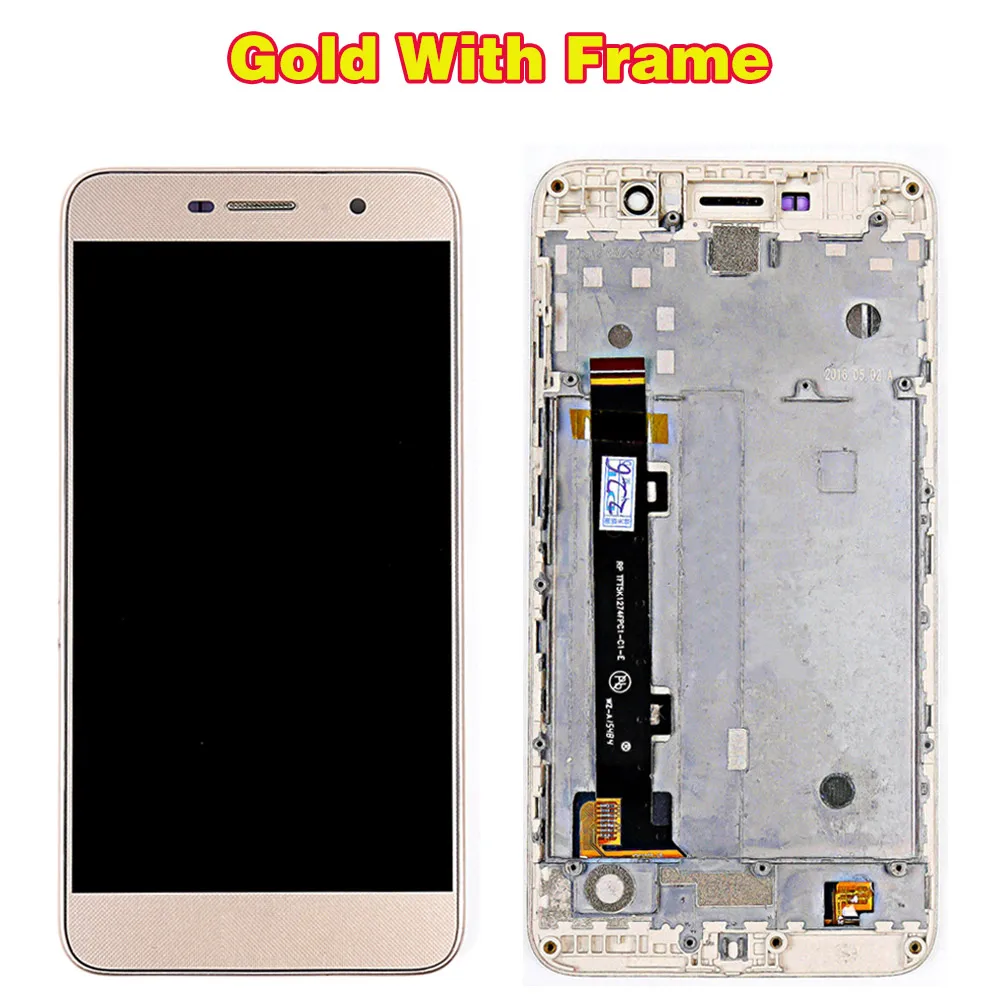Gold with Frame По сделке команда 5,0 дюймов ЖК-дисплей для huawei honor 4c pro TIT-L01 кодирующий преобразователь сенсорного экрана в сборе сменная рамка с бесплатными инструментами - Цвет: Gold with Frame