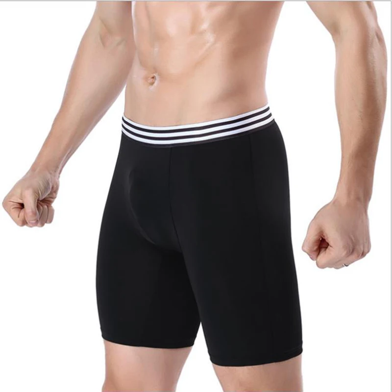 Боксер короткие Для мужчин окантованы Яркой Цветной Тесьмой длинное нижнее