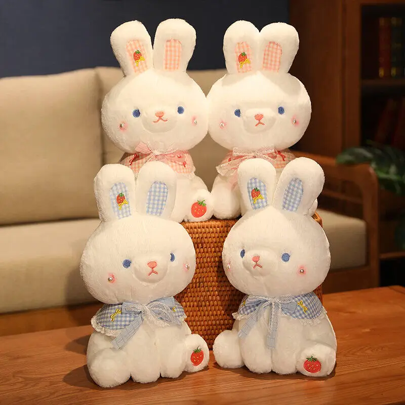 Милая плюшевая игрушка Клубничный Кролик 35 см/50 см милая мягкая игрушка-кролик