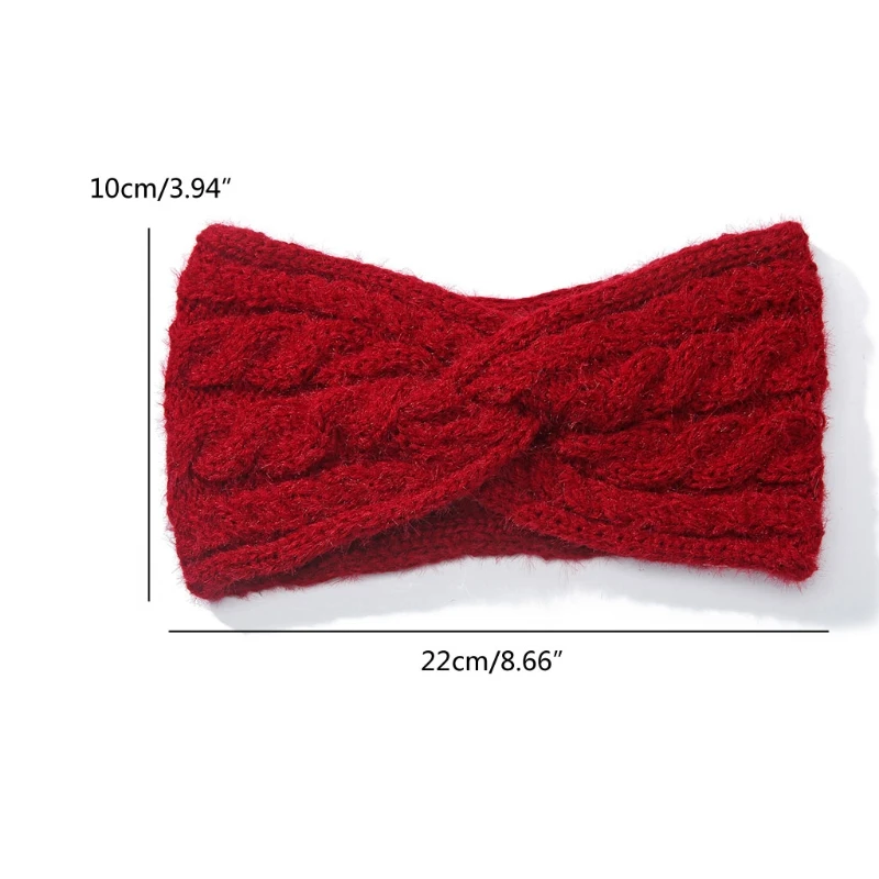 

6 Pieces Winter Headbands Women Cable Knitted Headbands Ear Warmers Suitable for Daily Wear and Sport Head Wrap