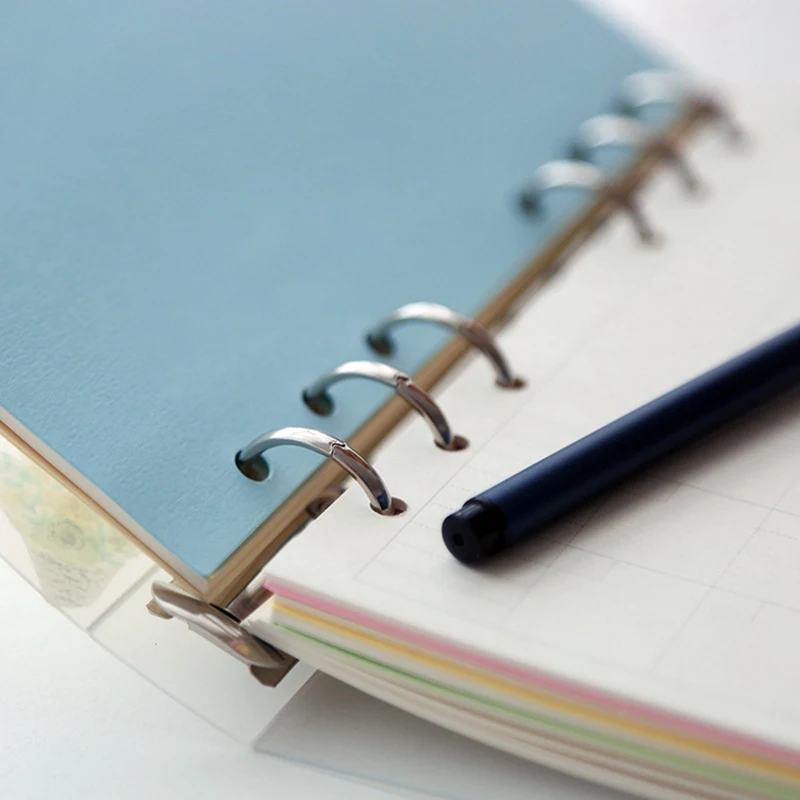 

A5 A6 A7 Creative Spiral Notebook Cover Loose Diary Coil Ring Binder Filler Paper Seperate Planner Receive Bag Card Storage