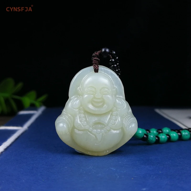 Подвеска из натурального нефрита и CYNSFJA подвеска Будды высокое качество ручная