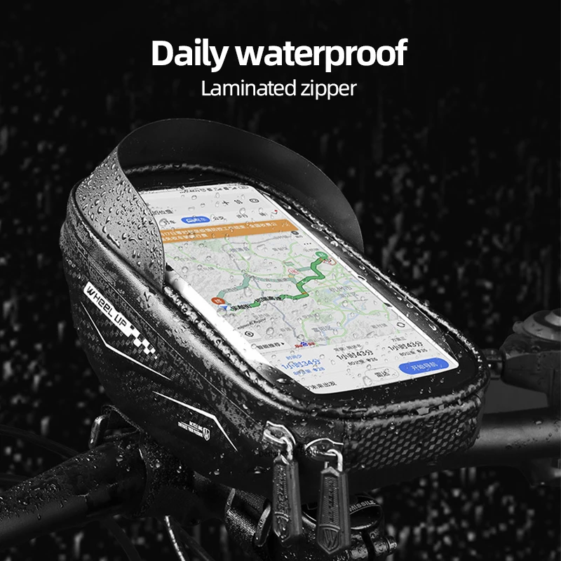 Bicycle Bag Phone Case Touchscreen Bag Frame Front Top Tube Cycling Bag Waterproof 6.5in MTB Pack Bike Accessories
