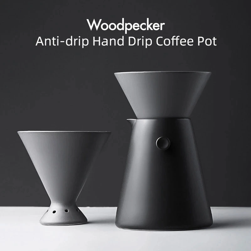 

AU -Household Hand Drip Coffee Set with Filter V60 Drip Brewing Device Ceramic Material 650Ml Sharing Coffee Pot