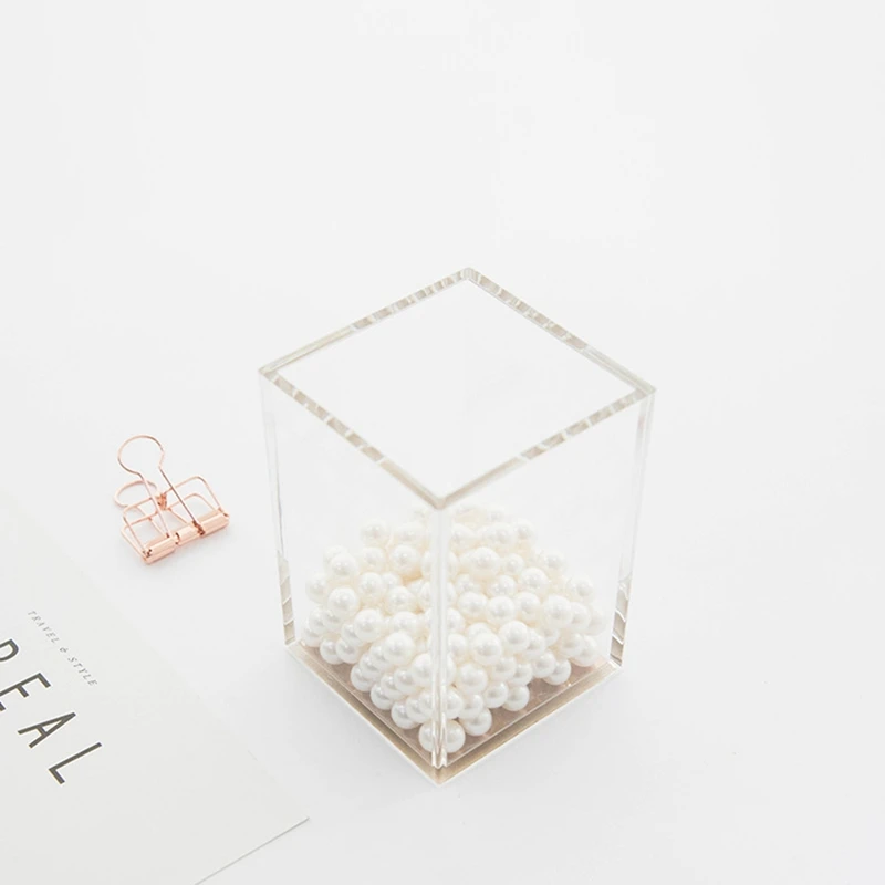 Роскошный акриловый дизайн Мягкая контактная квадратная ручка карандаш линейка