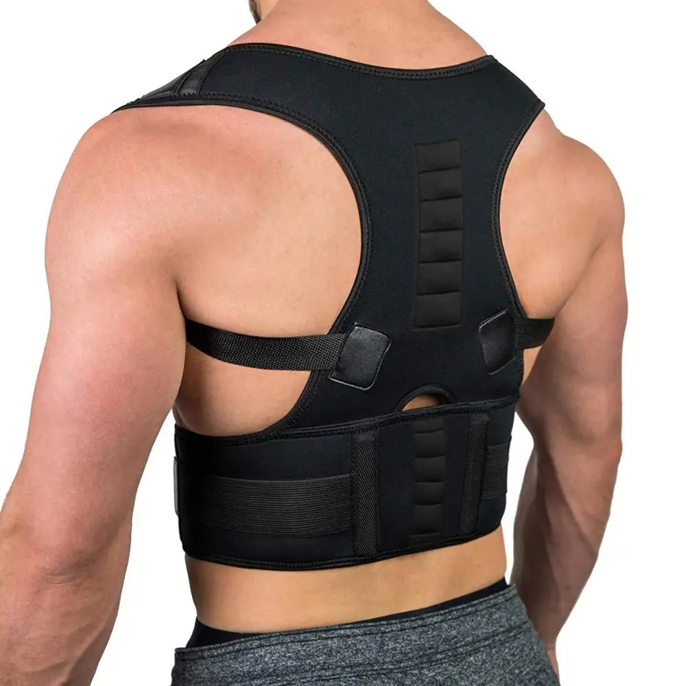 

Blue Black Magnetic Adjustable Back Shoulder Waist Lumbar Support Belt Posture Corrector Brace Recovery Orthotics Health Care
