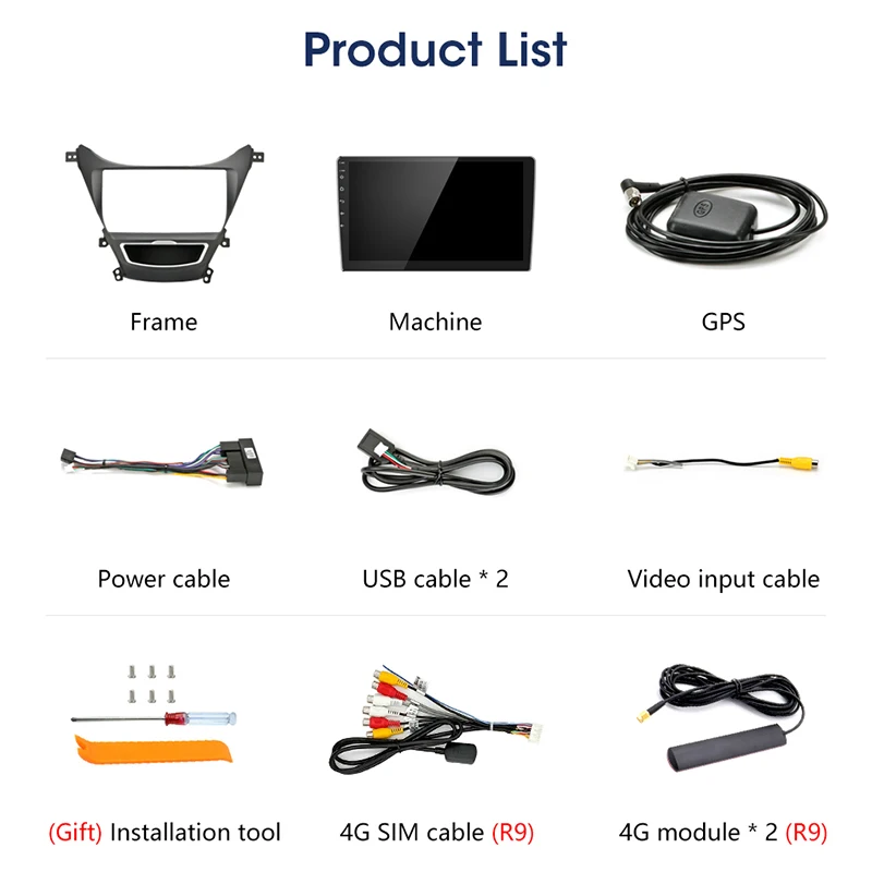 9 &quot4G wifi 2 Din Android автомобильный Радио плеер сенсорный экран Gps Мультимедиа Bluetooth