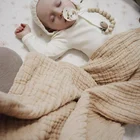 Мягкое хлопковое Пеленальное Одеяло для новорожденных, 6 слоев, пеленка, детское одеяло для приема, покрывало для кровати для младенцев, муслиновое одеяло