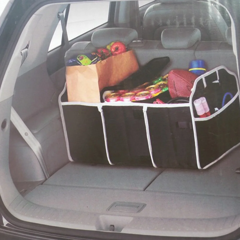 

Car Trunk Organizer Box Foldable Storage with Handle Car Rear Trunk Folding Cube Multifunctional 40L Cargo Storage Organizer