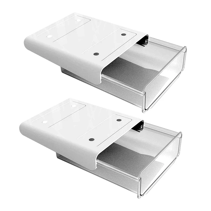 

Органайзер для ящиков под стол, 2 шт., самоклеящийся ящик для хранения под столом, органайзеры для ящиков под столом