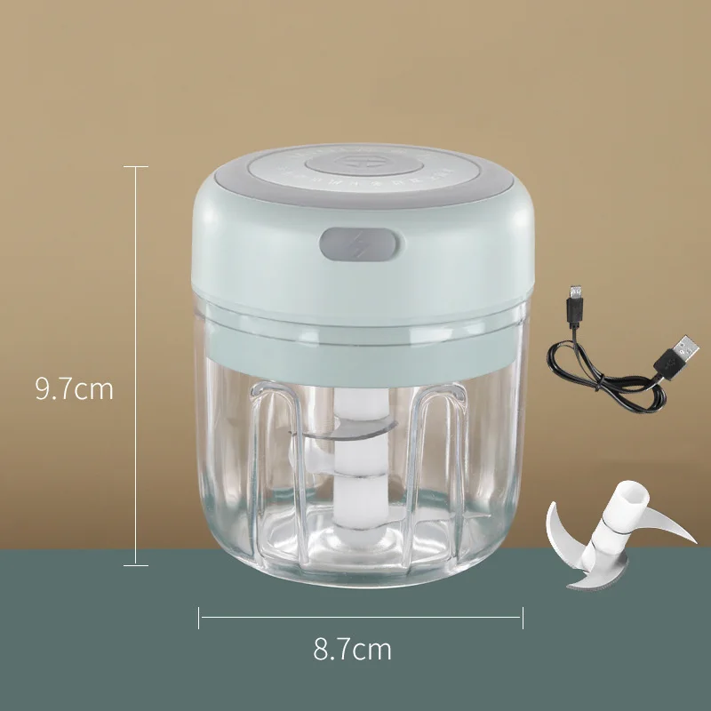 

Electric Garlic Crusher USB Recharge Mini Electric Mincer 250ml Onion Chili Mincer Vegetable Food Masher Gadget Kitchen Tools