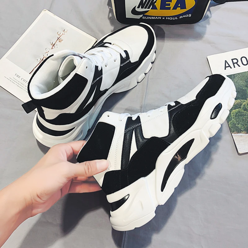 

Hot Sale Men Casual Shoes Autumn Krasovki Lace Up Shoes Male Tenis Masculino High Top Sneakers Men Zapatillas Fashion Footwear