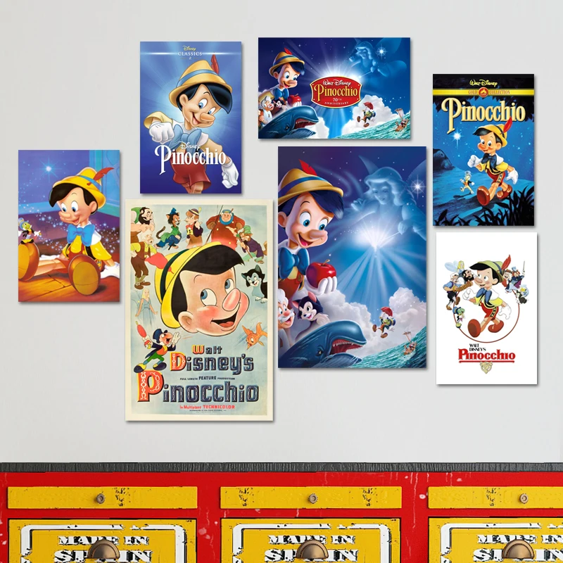 

Disney Proboscis King Мультяшные картины на холсте домашний декор постеры и принты Пиноккио настенные картины декор для гостиной