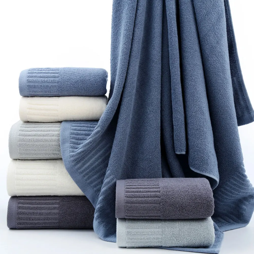 

Simplicity Cotton Bath Towel Adults Kids Bath Household Men Women Soft Absorbent Bath Towel 18 Patterns 70x140cm