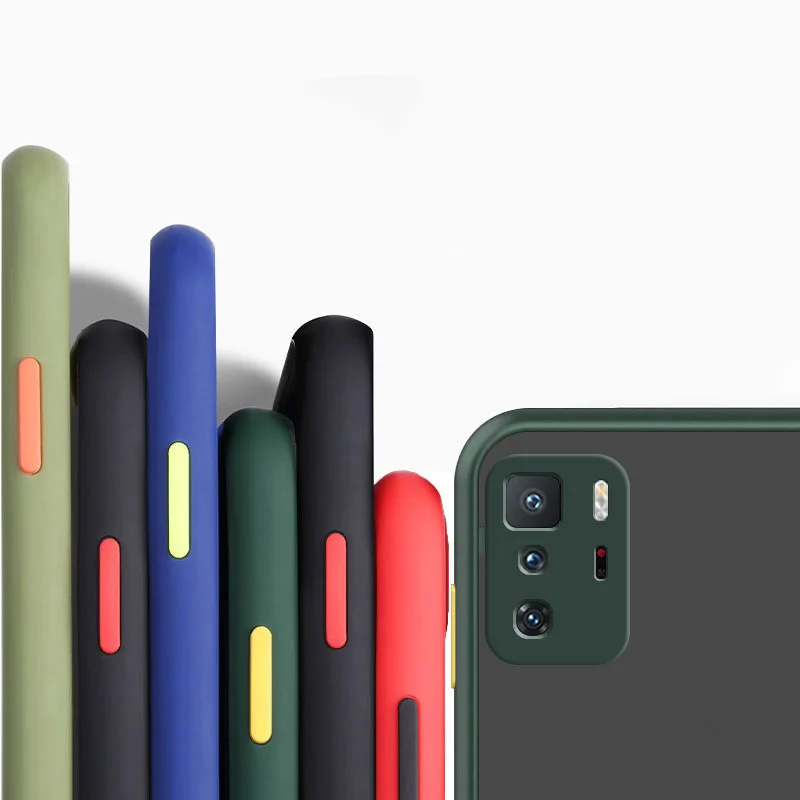 translucent matte coque shockproof phone case for mi poco x3 gt pocox3 x3gt 5g camera protection mixed frosted back covers funda free global shipping