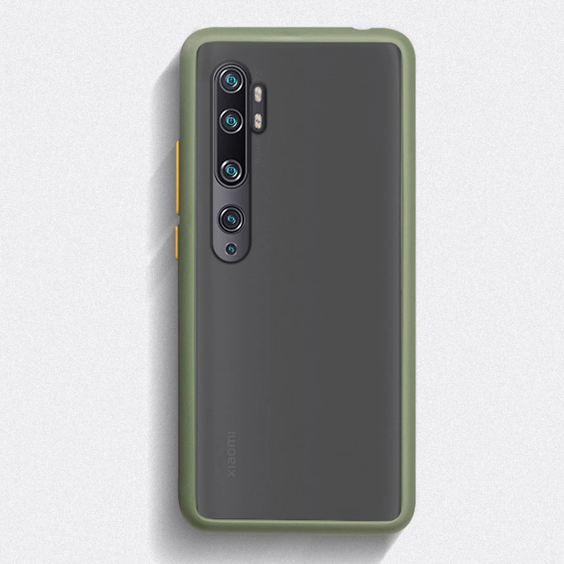 Чехол для Xiaomi mi Note 10 Роскошный Матовый полупрозрачный чехол силиконовая рамка