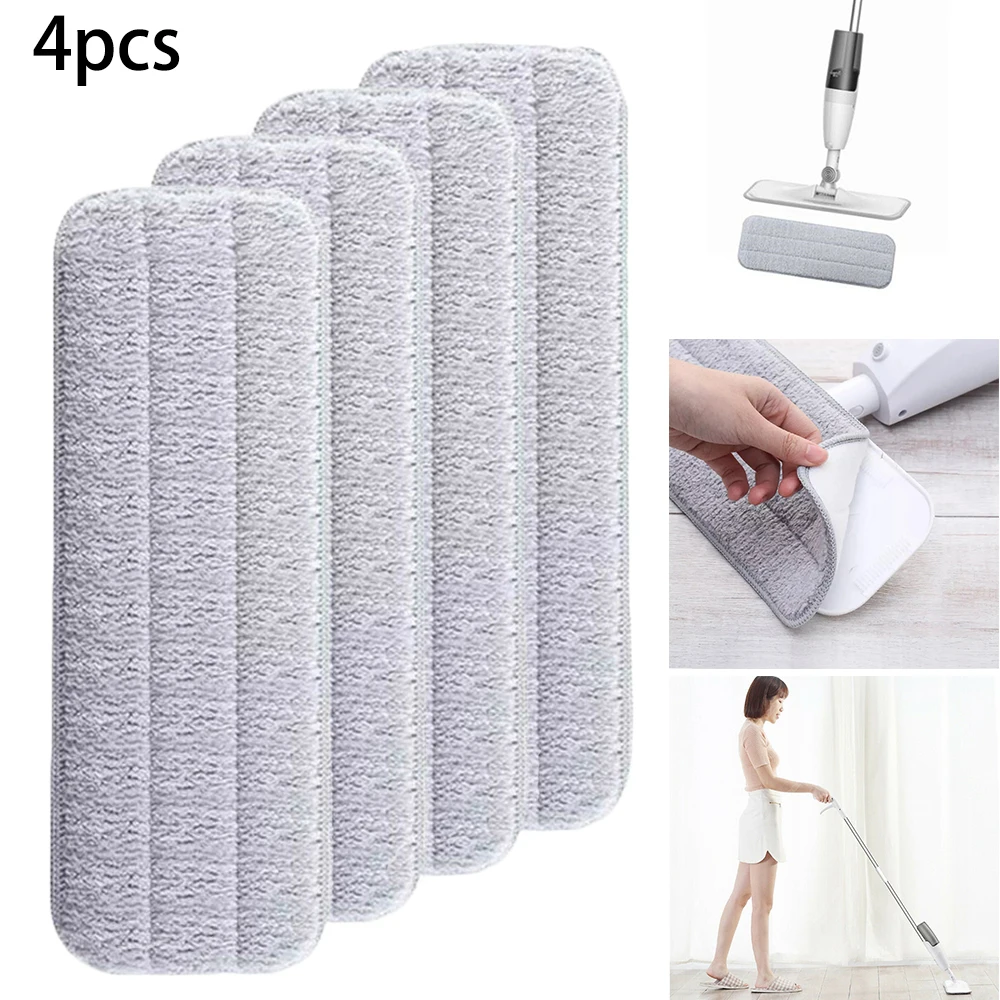 

4Pcs Mop Cloth Replacement For Xiaomi Mijia Deerma TB500 TB800 Water Spray Mop Sweeper Cleaning Head Wooden Carbon Fiber Cloth
