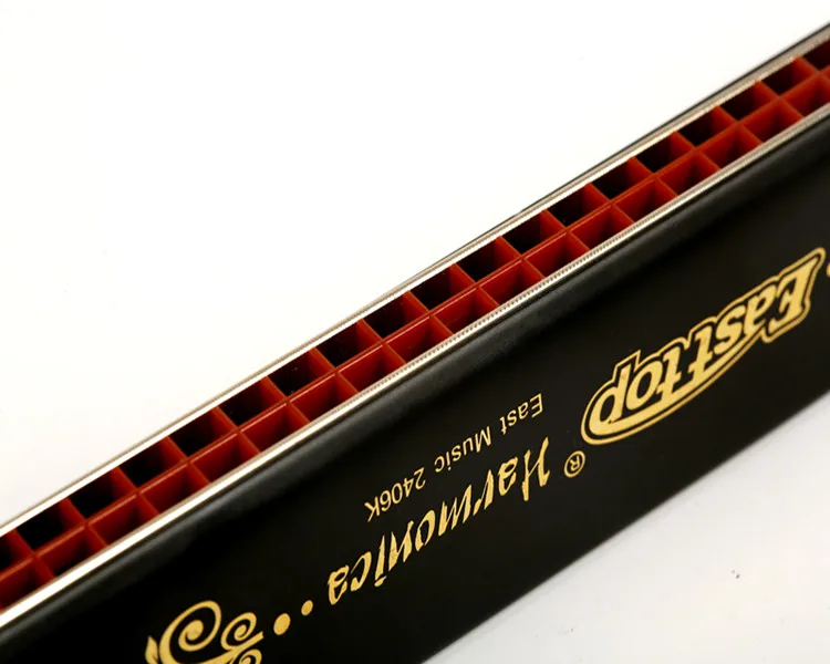 Губная гармошка EASTTOP T2406K черная с 24 отверстиями | Спорт и развлечения