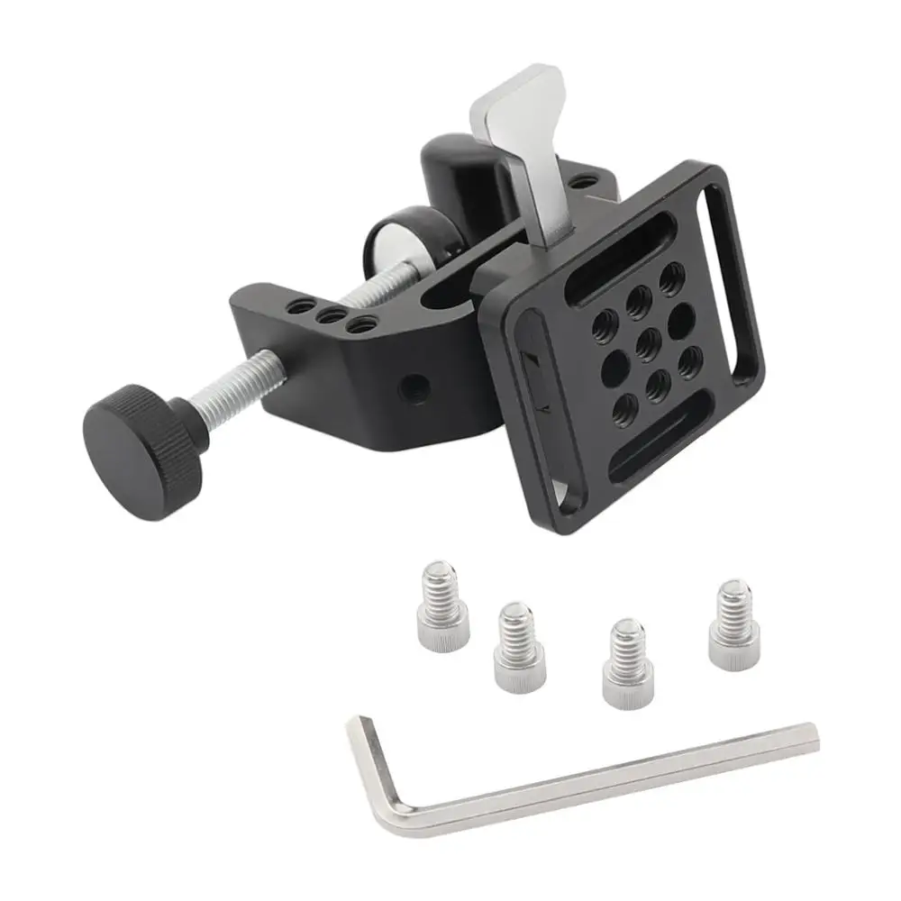 Kayulin Robust C Clamp With 1/4&quot Mounting Points + Quick Release V-Lock Mount Wedge Kit For DSLR Camera Accessories Photo Studio |