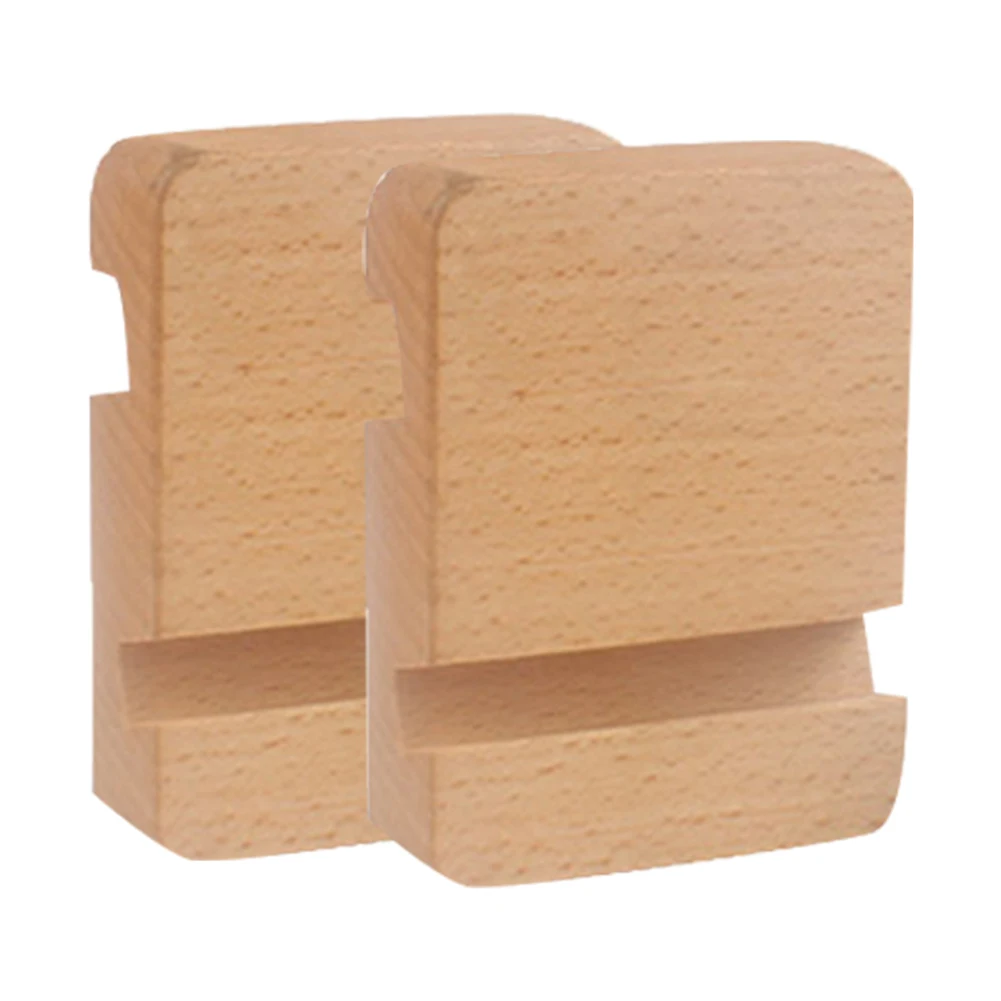 2 шт Деревянный мобильный телефон стенд держатель планшет двойной слот