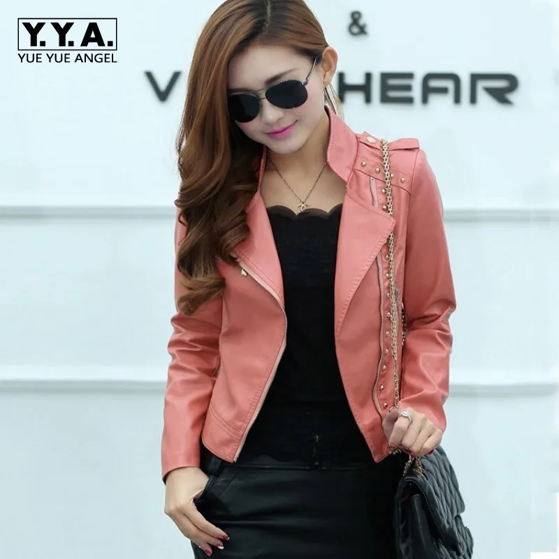 Женская кожаная куртка 2020 года новой моды в европейском стиле с риветами для уличной одежды в стиле мотоциклистов, слим фит, большие размеры.