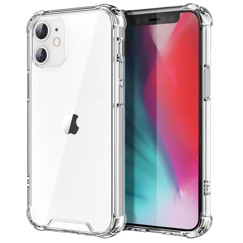 Thick Shockproof Silicone Phone Case For iPhone 12 11 Pro Xs Max Camera Protection Case on iPhone X Xr 6s 6 7 8 Plus Back Cover