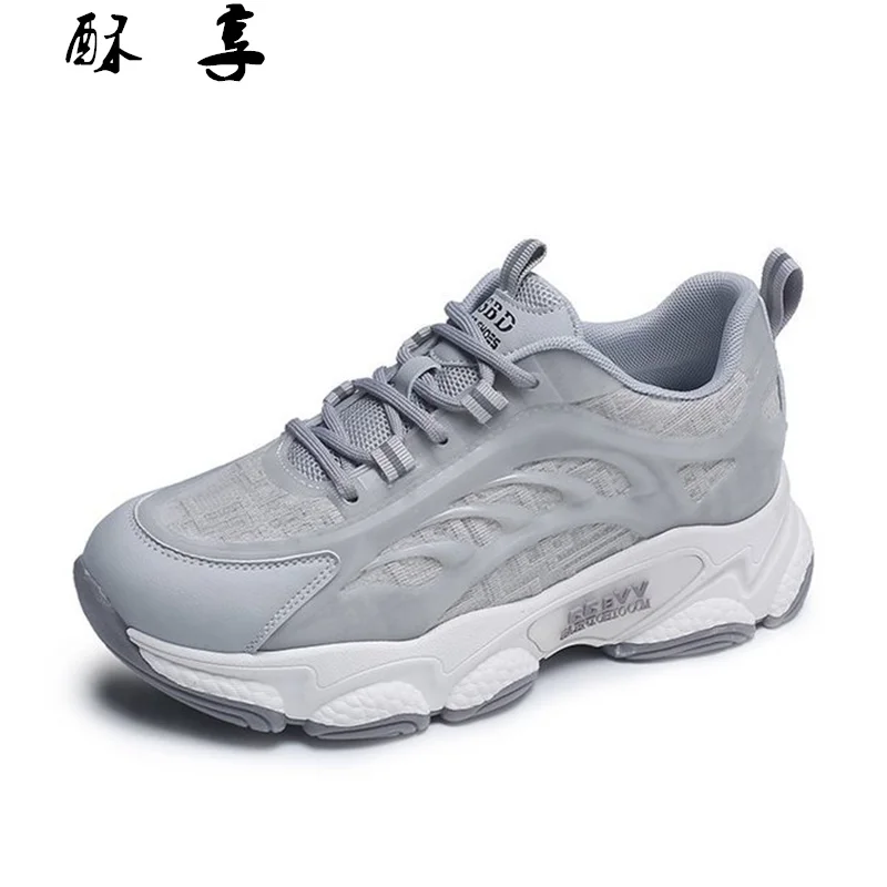 

2021 New Spring Women's Vulcanize Shoes Fashion Lace-up Comfortable Sneakers Platform Non-slip Casual Shoes Woman Zapatos Mujer