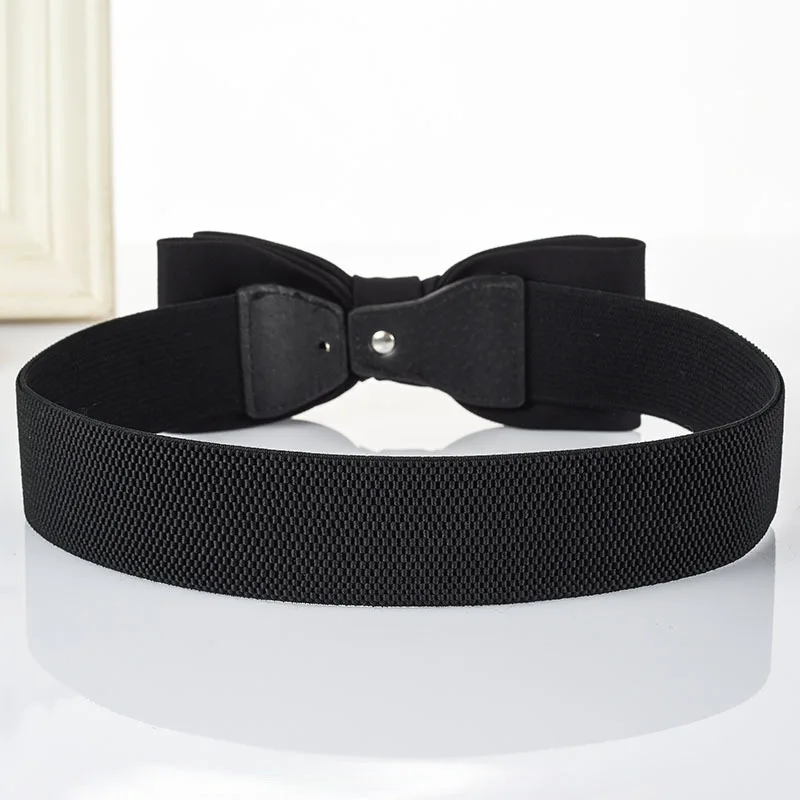 Модный женский элегантный пояс из искусственной кожи с бантом широкий