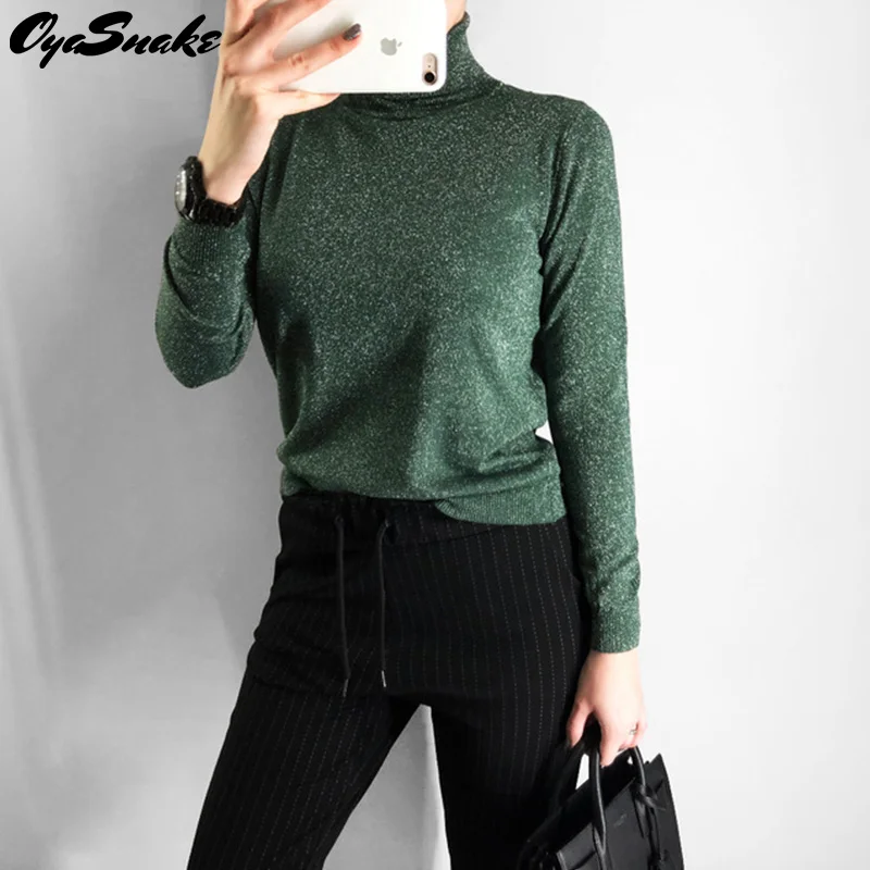 Wixra Women Winter Spring All base Match Turtleneck Sweater Slim Elasticity Pullovers Solid Color Womens Clothing | Женская одежда