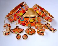 cloisonne enamel jewelry european and american style 5pcs sets