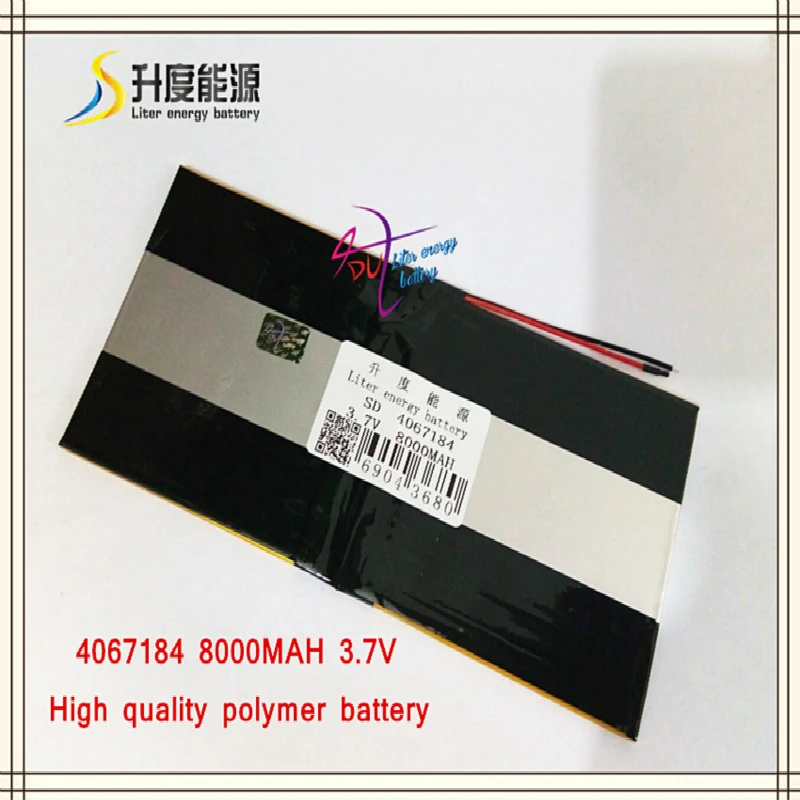 3,7 V 8000mAH SD 4067184(полимерный литий-ионный/литий-ионный аккумулятор) для планшетных ПК, банка питания, электронной книги