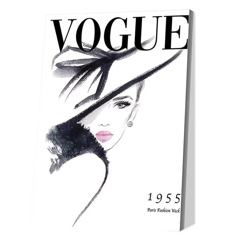 Kopen Moderne Eenvoudige Art Canvas Cover Van Fashion Womens Tijdschrift Poster Wanddecoratie Gang Decoratie Kamer Decoratie 5Y