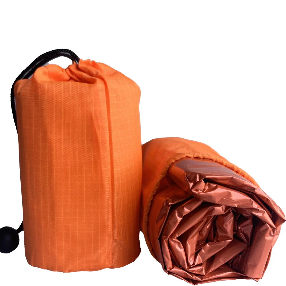 2pcs Emergency Sleeping Bag  - Use as Emergency Bivy Sack, Survival Sleeping Bag, Mylar Emergency Blanket