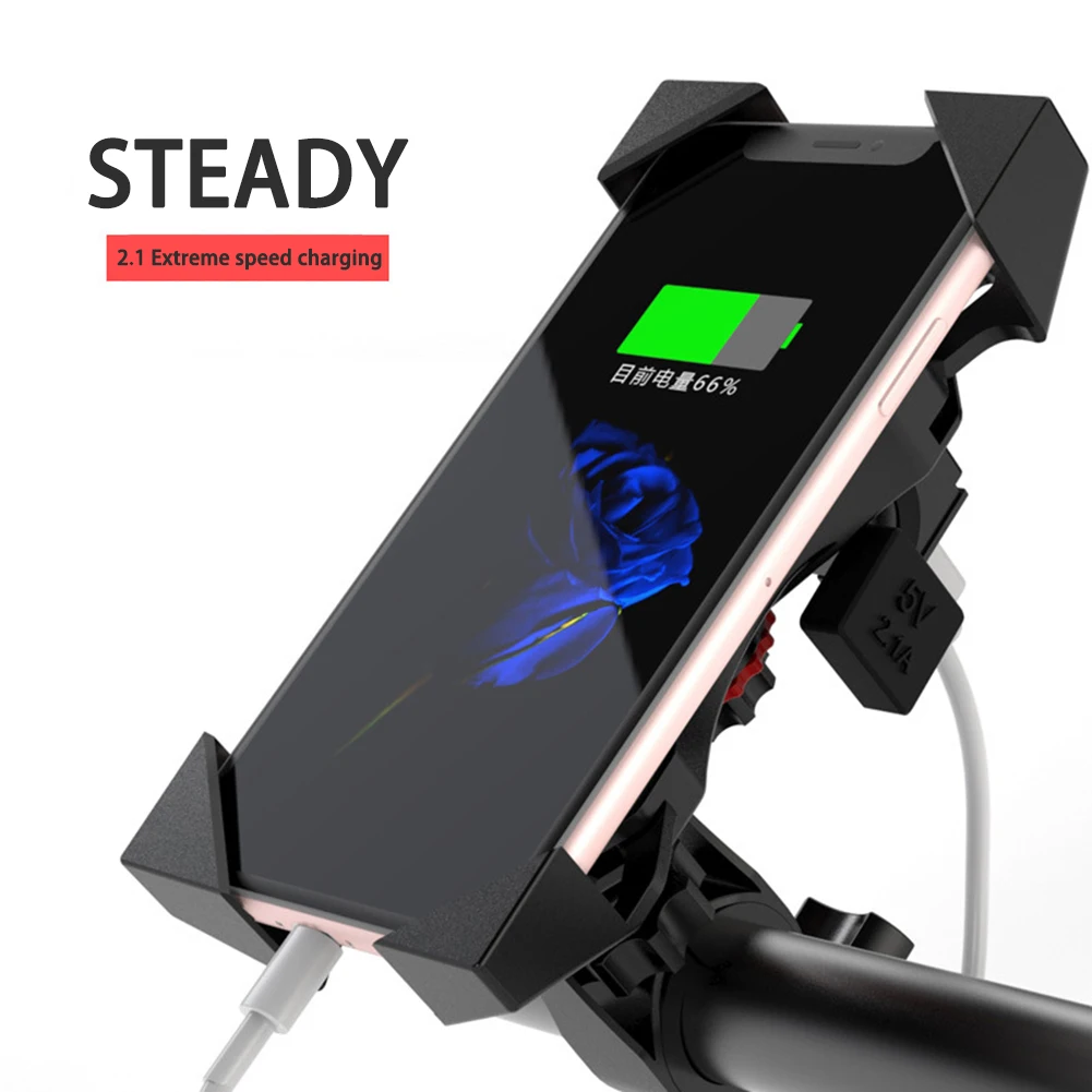 

Bike Motorcycle Mobile Phone Holder 360degree Rotatable Handlebar Rack One-Touch Retractable Rearview Mirror Mobile Phone Holder