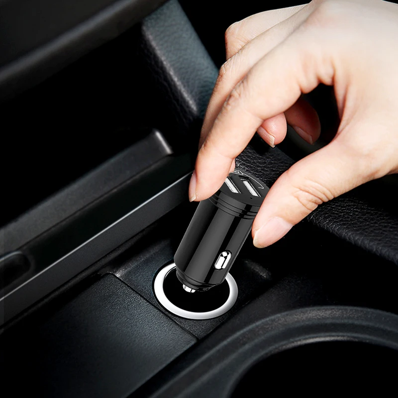 Автомобильное зарядное устройство с двумя USB-портами для планшетов GPS быстрое 3 4 А